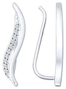 Серьги SOKOLOV 94021850 вес 1.13 г серебро, фианит купить,NaN