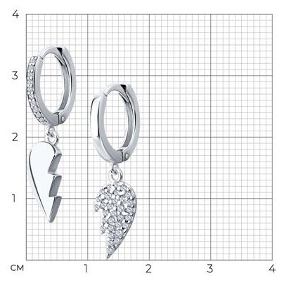 Серьги SOKOLOV 94026200 вес 2.81 г серебро, фианит купить,NaN