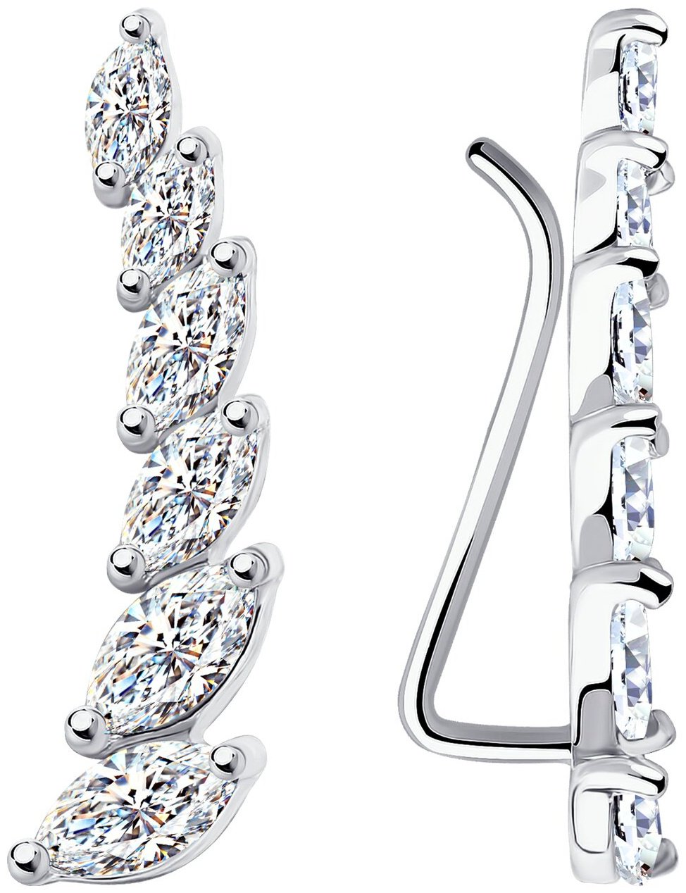 Серьги SOKOLOV 94021890 вес 1.87 г серебро, фианит купить,NaN