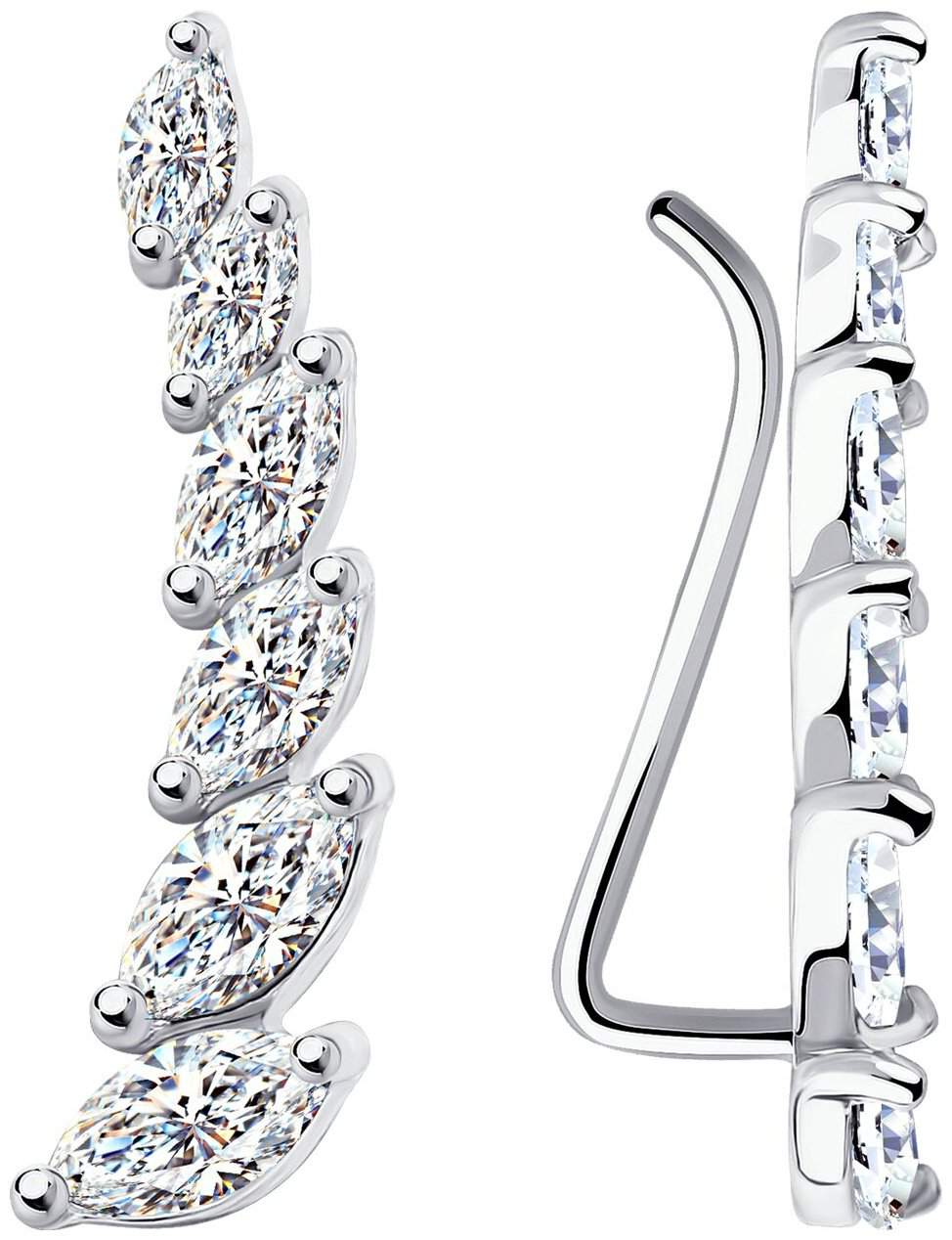 Серьги SOKOLOV 94021890 вес 1.87 г серебро, фианит купить,NaN