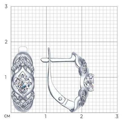 Серьги SOKOLOV 94022500 вес 2.39 г серебро, фианит купить,NaN