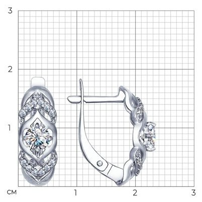 Серьги SOKOLOV 94022500 вес 2.39 г серебро, фианит купить,NaN