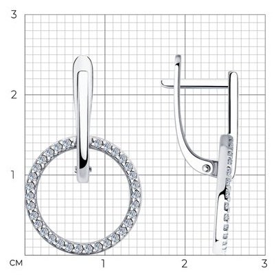 Серьги SOKOLOV 94025875 вес 3.04 г серебро, фианит купить,NaN
