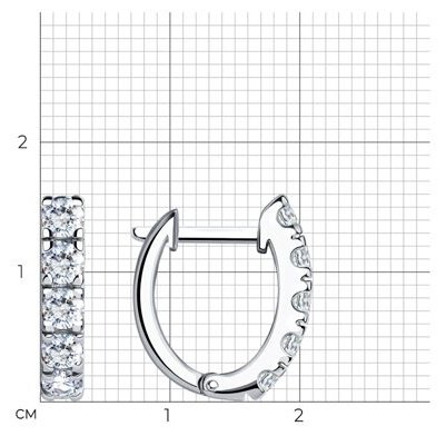 Серьги SOKOLOV 94025232 вес 3.08 г серебро, фианит купить,NaN