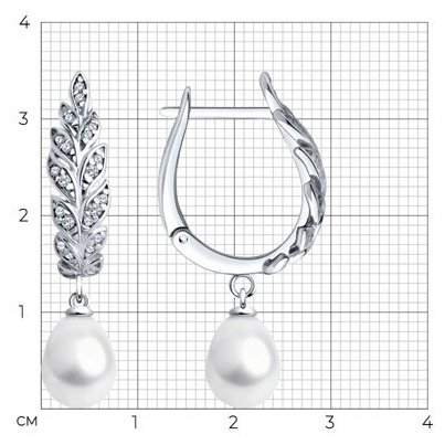 Серьги SOKOLOV 92022966 вес 5.84 г серебро, фианит купить,NaN