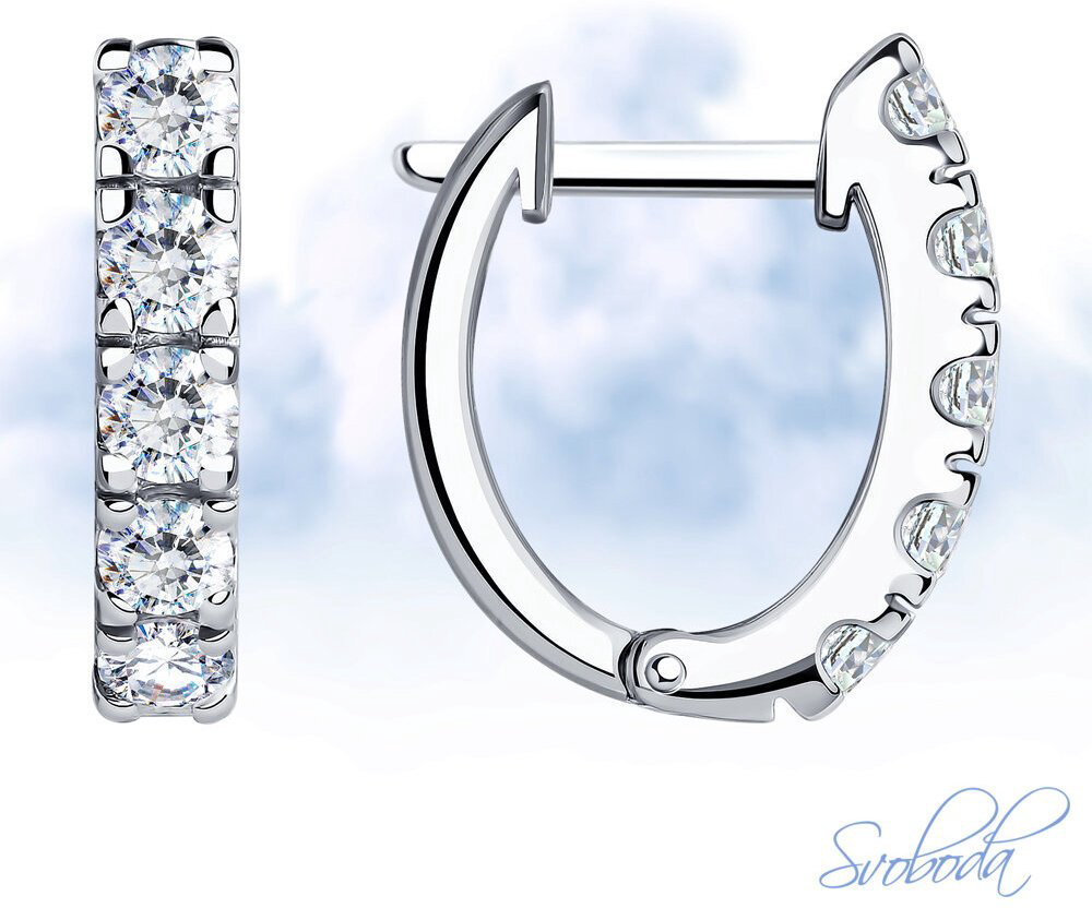 Серьги SOKOLOV 94025232 вес 3.08 г серебро, фианит купить,NaN