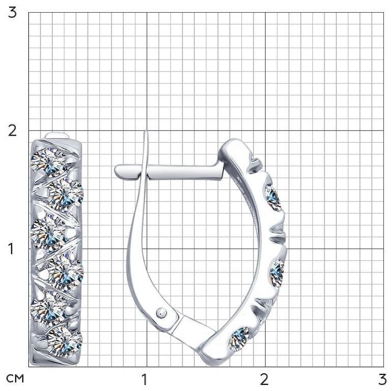 Серьги SOKOLOV 94022567 вес 3.52 г серебро, фианит купить,NaN