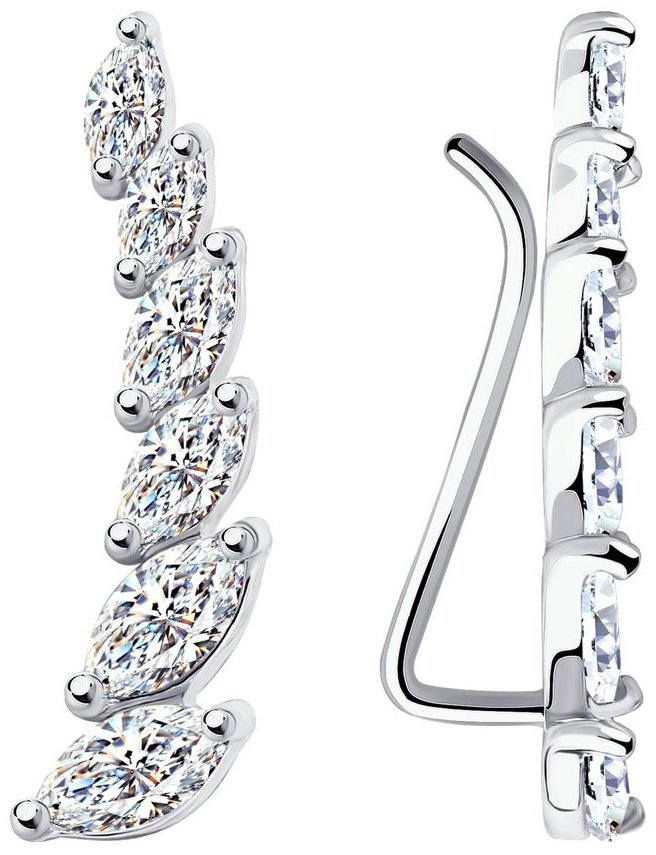 Серьги SOKOLOV 94021890 вес 1.9 г серебро, фианит купить,NaN