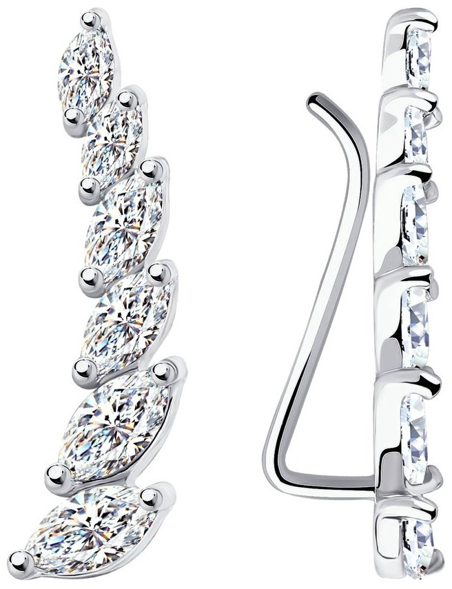 Серьги SOKOLOV 94021890 вес 1.9 г серебро, фианит купить,NaN