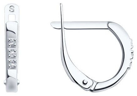 Серьги SOKOLOV 94020086 вес 1.38 г серебро, фианит купить,NaN