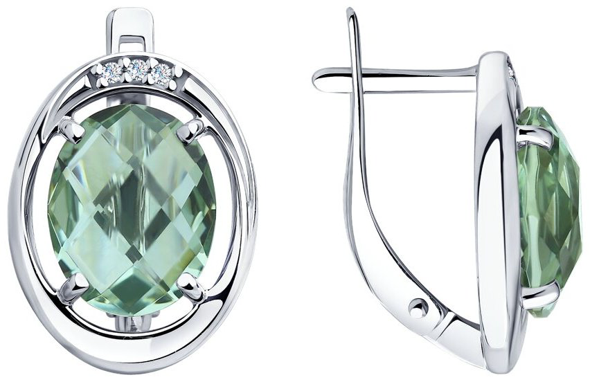 Серьги SOKOLOV 92022007 вес 3.78 г серебро, кварц купить,NaN