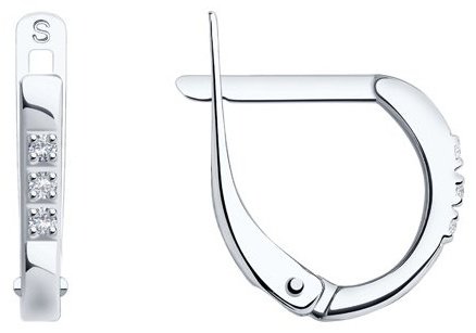 Серьги SOKOLOV 94020086 вес 1.44 г серебро, фианит купить,NaN