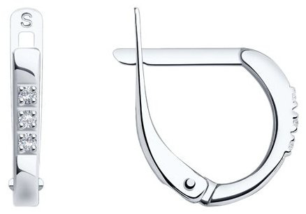Серьги SOKOLOV 94020086 вес 1.44 г серебро, фианит купить,NaN