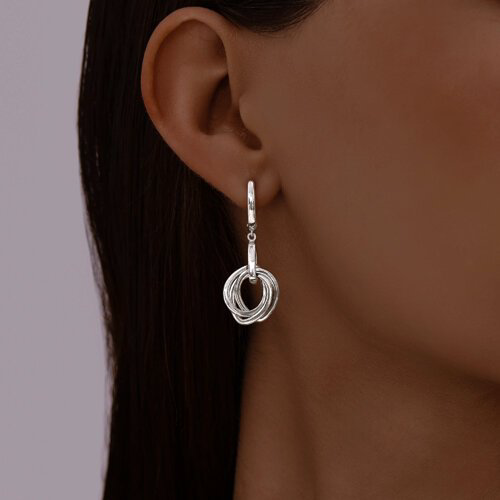 Серьги SOKOLOV 87020080 вес 6.75 г серебро, бриллиант купить,NaN