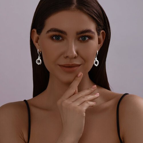 Серьги SOKOLOV 87020080 вес 6.75 г серебро, бриллиант купить,NaN