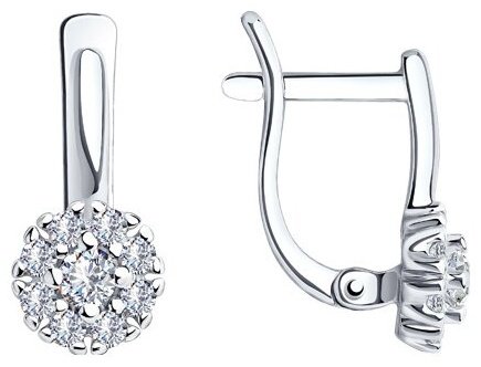 Серьги SOKOLOV 94021908 вес 1.87 г серебро, фианит купить,NaN
