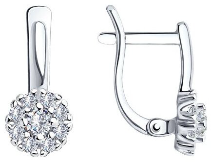 Серьги SOKOLOV 94021908 вес 1.87 г серебро, фианит купить,NaN