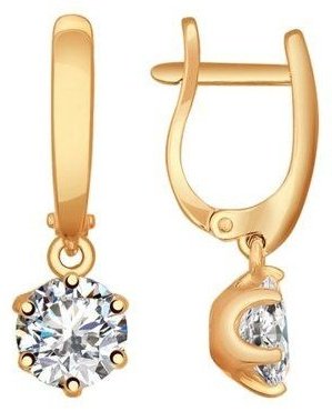 Серьги SOKOLOV 93020649 вес 3.45 г серебро, фианит купить,NaN
