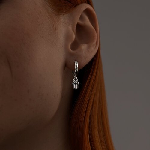 Серьги SOKOLOV 87020103 вес 2.26 г серебро, бриллиант купить,NaN