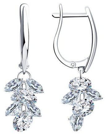 Серьги SOKOLOV 94023998 вес 5.97 г серебро, фианит купить,NaN