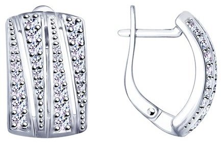 Серьги SOKOLOV 94022821 вес 5.21 г серебро, фианит купить,NaN