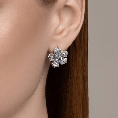 Серьги SOKOLOV 92022986 вес 6.17 г серебро, топаз купить,NaN