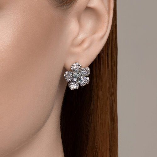 Серьги SOKOLOV 92022986 вес 6.17 г серебро, топаз купить,NaN