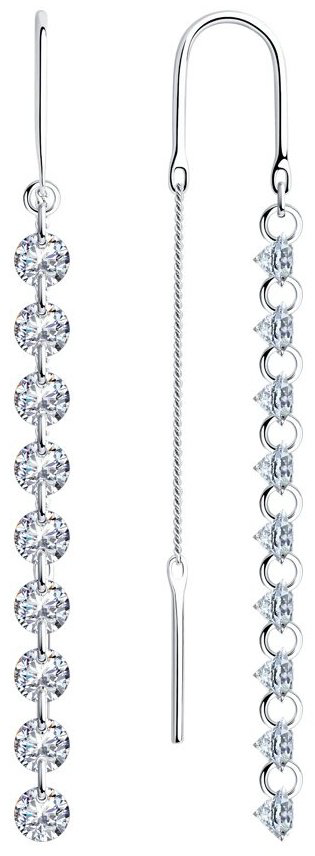 Серьги SOKOLOV 94023999 вес 2.45 г серебро, фианит купить,NaN