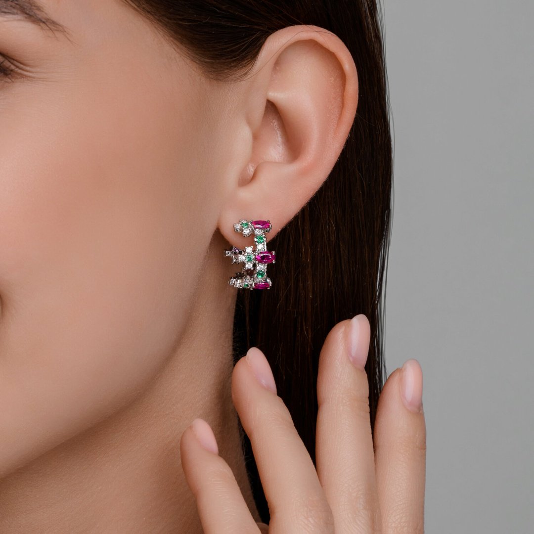 Серьги SOKOLOV 84020041 вес 5.99 г серебро, фианит, корунд купить,NaN