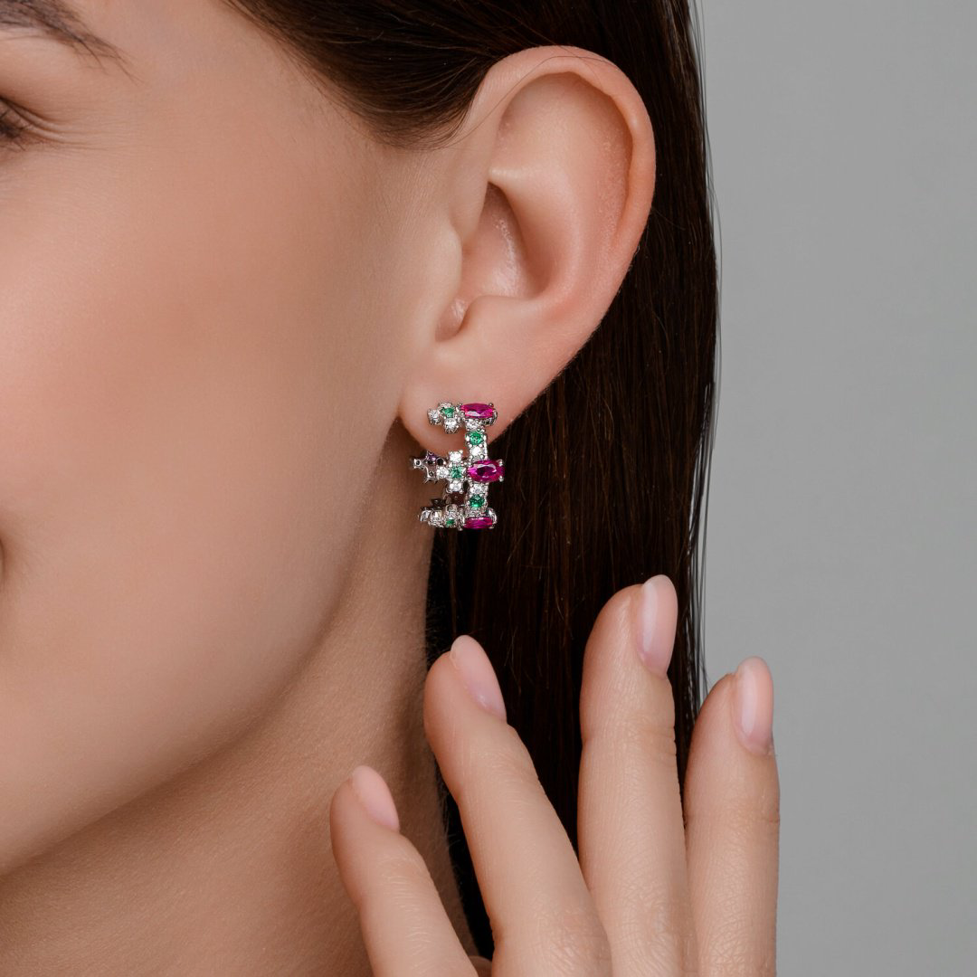Серьги SOKOLOV 84020041 вес 5.99 г серебро, фианит, корунд купить,NaN