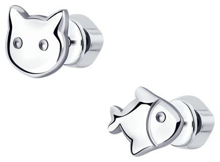 Серьги SOKOLOV 94024034-sk14 вес 1.44 г серебро, без вставок купить,NaN