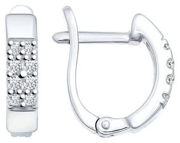 Серьги SOKOLOV 94021912 вес 2.12 г серебро, фианит купить,NaN
