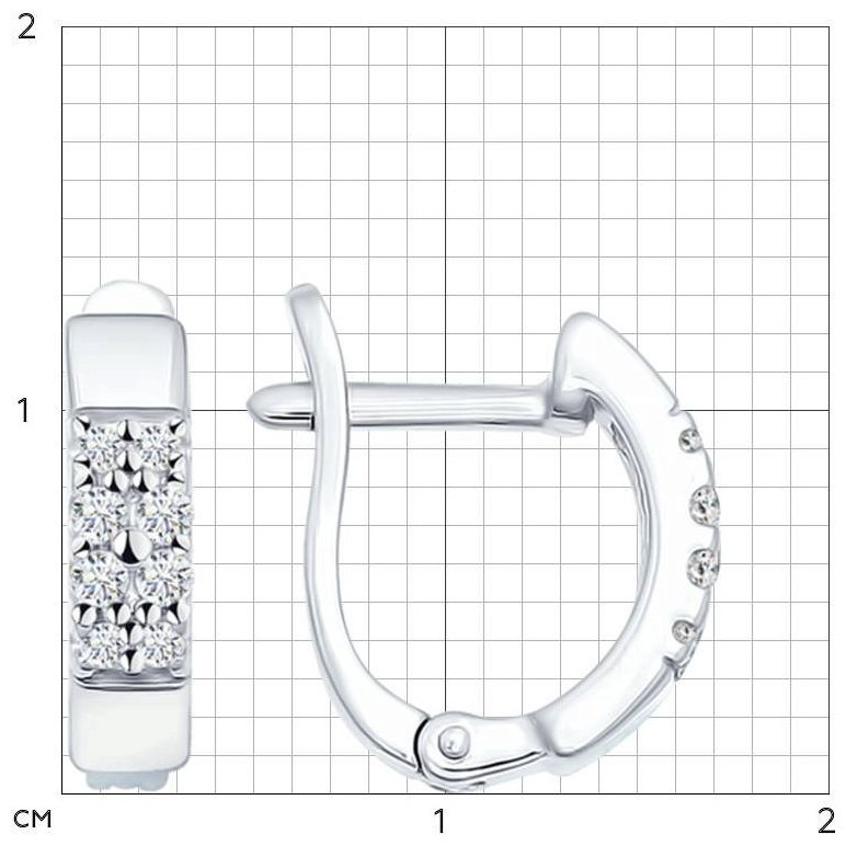 Серьги SOKOLOV 94021912 вес 2.12 г серебро, фианит купить,NaN