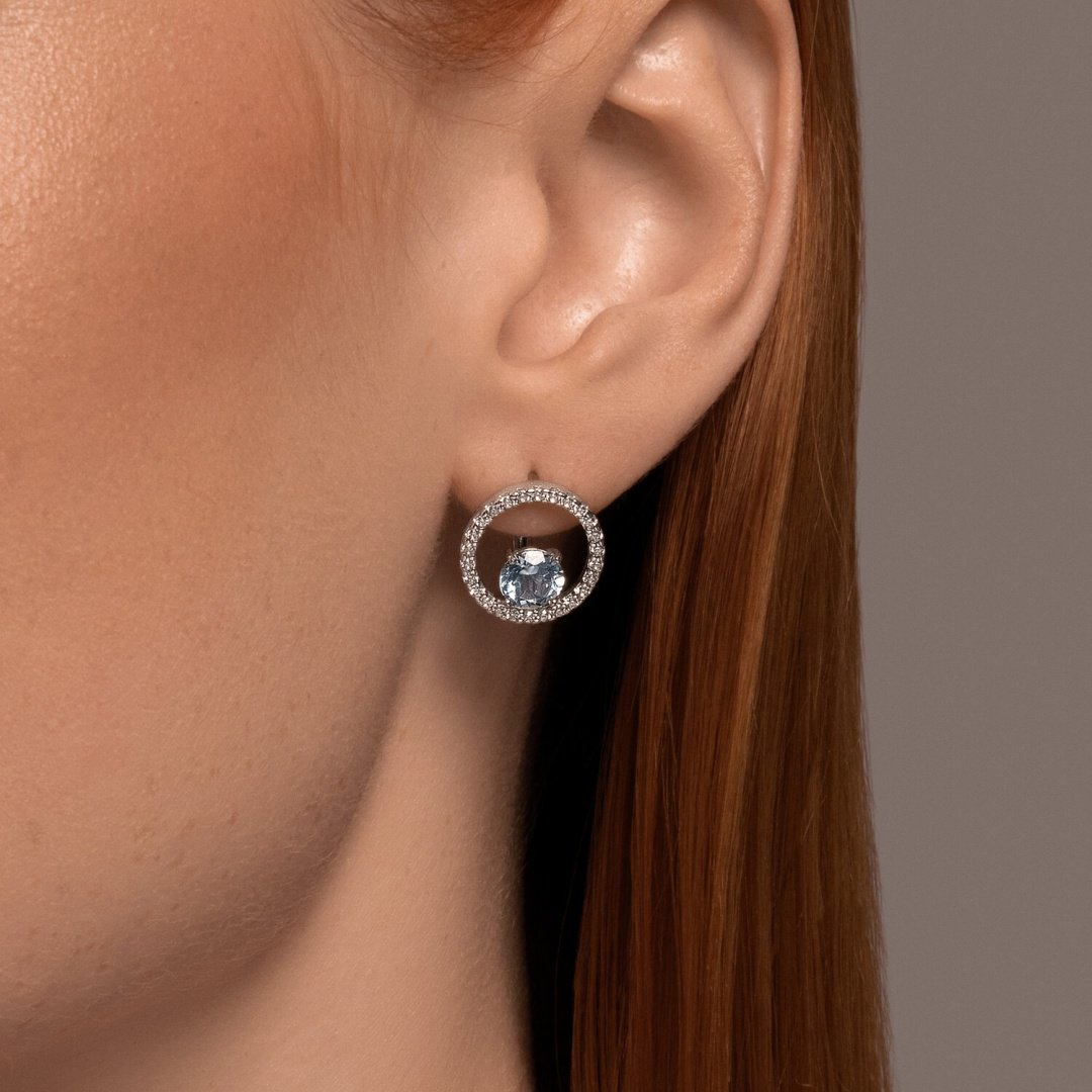 Серьги SOKOLOV 92023005 вес 3.85 г серебро, фианит, топаз купить,NaN