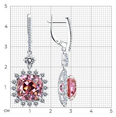 Серьги SOKOLOV 94025885 вес 13.25 г серебро, фианит купить,NaN