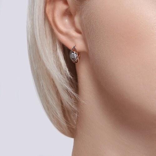 Серьги SOKOLOV 87020112 вес 2.4 г серебро, бриллиант купить,NaN
