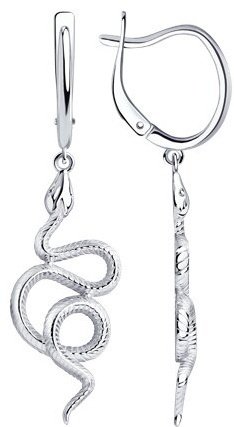 Серьги SOKOLOV 94025260 вес 3.89 г серебро, без вставок