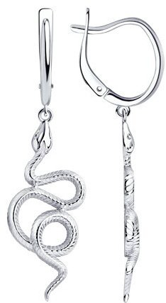 Серьги SOKOLOV 94025260 вес 3.89 г серебро, без вставок