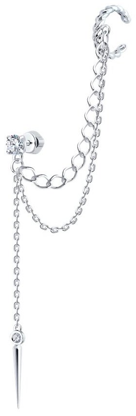 Кафф SOKOLOV 94170330 вес 2.22 г серебро, фианит купить,NaN