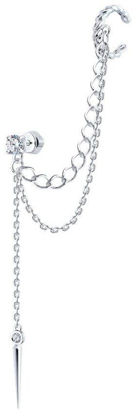 Кафф SOKOLOV 94170330 вес 2.22 г серебро, фианит купить,NaN