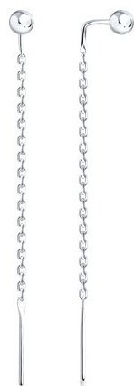 Серьги-цепочки SOKOLOV 94025981 вес 1.07 г серебро, без вставок купить,NaN