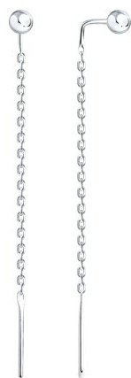 Серьги-цепочки SOKOLOV 94025981 вес 1.07 г серебро, без вставок купить,NaN