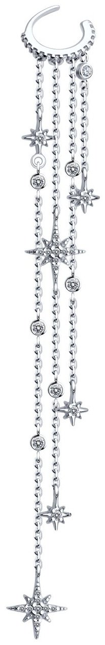 Кафф SOKOLOV 94170343 вес 3.97 г серебро, фианит купить,NaN