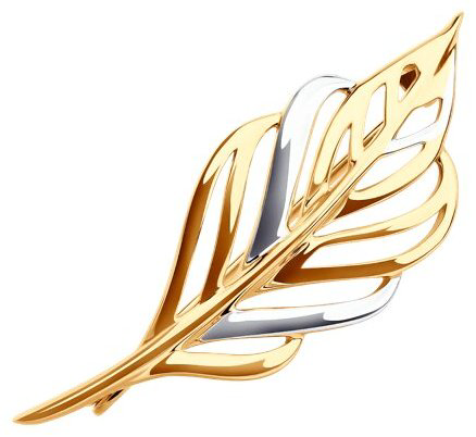 Брошь Diamant 51-140-02795-1 вес 2.37 г золото, без вставок купить,NaN