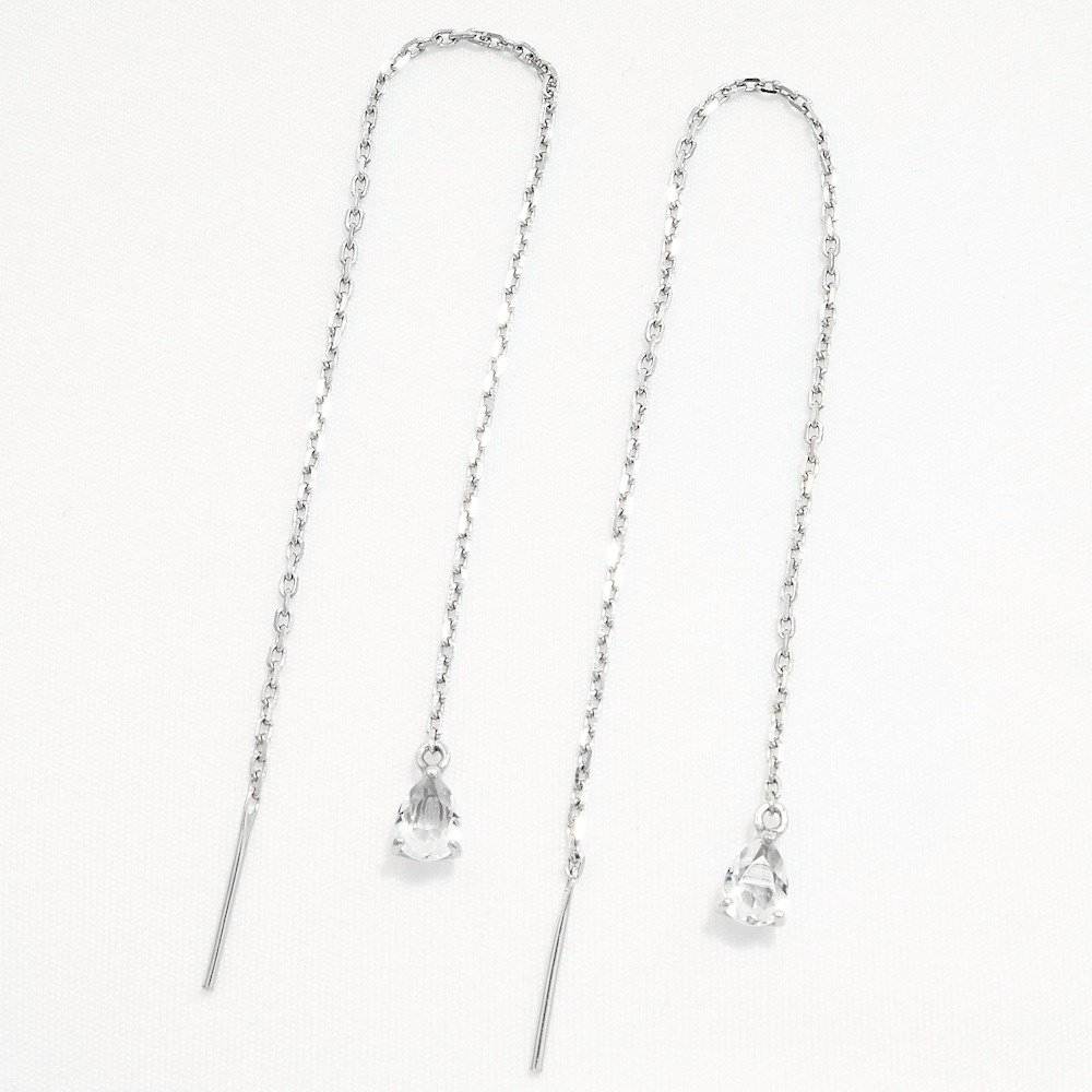 Серьги-цепочки SOKOLOV 94026023 вес 1.55 г серебро, кристалл Swarovski купить,NaN