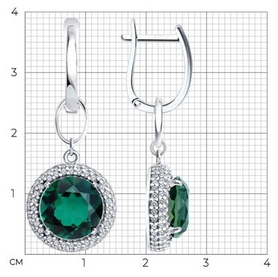 Серьги SOKOLOV А92023200С вес 6.36 г серебро, фианит, кварц купить,NaN