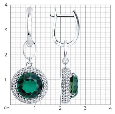 Серьги SOKOLOV А92023200С вес 6.36 г серебро, фианит, кварц купить,NaN