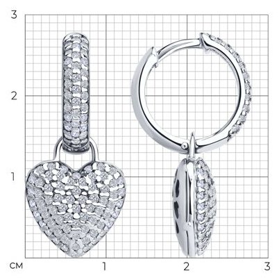 Конго SOKOLOV 94026803 вес 5.82 г серебро, фианит купить,NaN