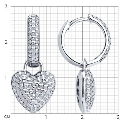 Конго SOKOLOV 94026803 вес 5.82 г серебро, фианит купить,NaN