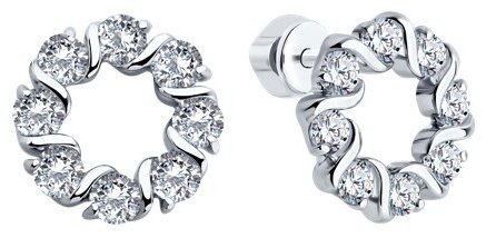 Серьги SOKOLOV 94026783 вес 3.13 г серебро, фианит купить,NaN